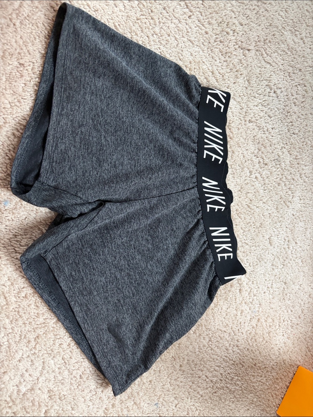 Nike Dark Gray Heather Athletic Shorts with Branded Waistband